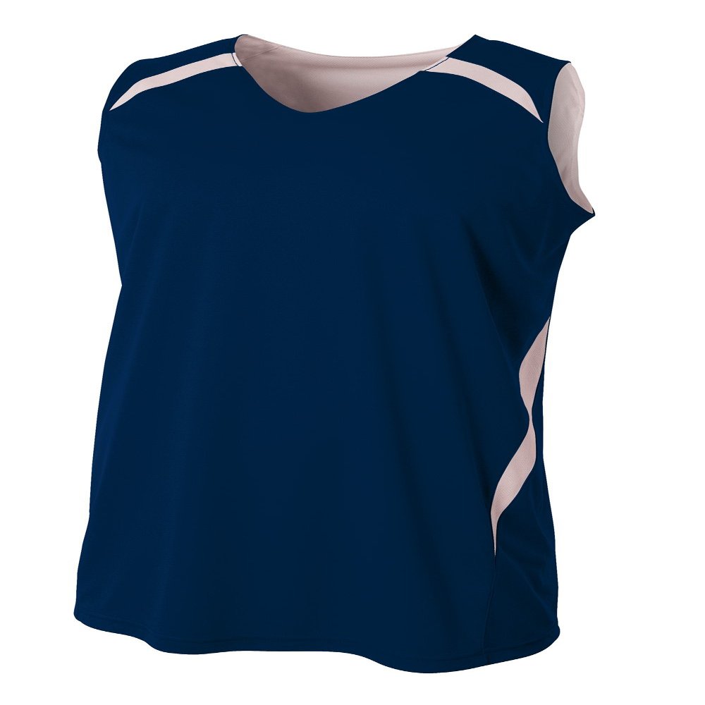 A4 Mens Double Double Jersey, Small, Navy/White
