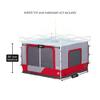 E-Z UP Camping Cube 6.4, Converts 10' Straight Leg Canopy into Camping Tent, Punch view 3