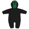 NCAA North Dakota Newborn "Kick-Off" Puffer Bodysuit, Black, 6-9 Months view 2