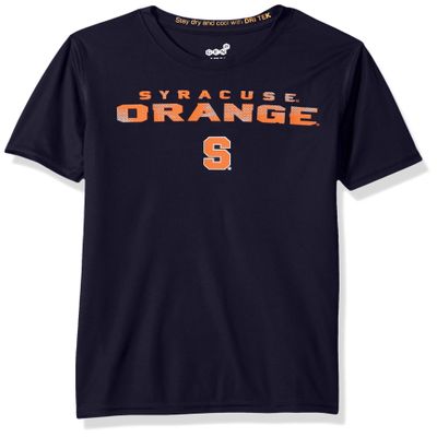 NCAA Syracuse Orange Youth Boys "Nebula" Dri-Tek Short Sleeve Tee, Dark Navy, Youth Medium(10-12)