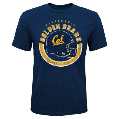 NCAA California Golden Bears Youth Boys "Cannon Ball" Short Sleeve Tri-blend Tee, Navy, Youth Small(8)