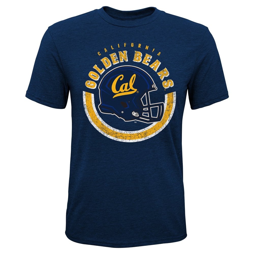 NCAA California Golden Bears Youth Boys "Cannon Ball" Short Sleeve Tri-blend Tee, Navy, Youth Small(8)