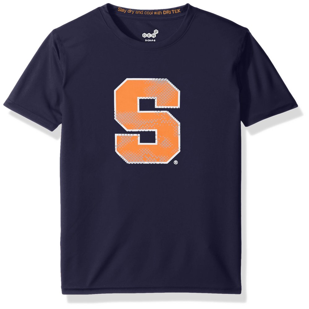 NCAA by Outerstuff NCAA Syracuse Orange Youth Boys "Carbon Logo" Dri-Tek Short Sleeve Tee, Dark Navy, Youth Medium(10-12)