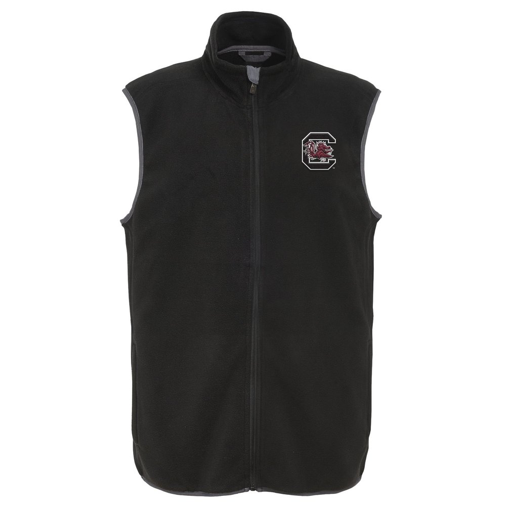 NCAA South Carolina Fighting Gamecocks Kids & Youth Boys "Scrimmage" Polar Fleece Vest, Black, Youth Large(14-16)