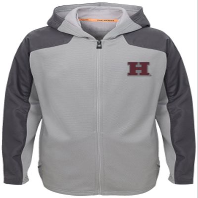 NCAA by Outerstuff NCAA Harvard Crimson Youth Boys "Delta" Full Zip Jacket, Magna Pique Heather, Youth Medium(10-12)