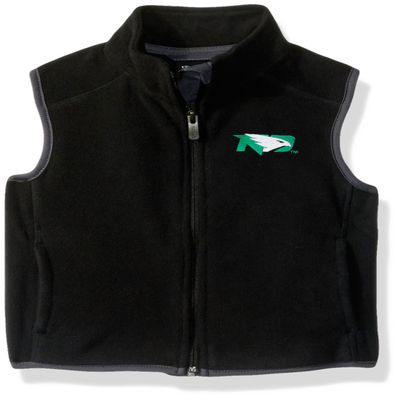 NCAA North Dakota Kids & Youth Boys "Scrimmage" Polar Fleece Vest, Black, Youth Large(14-16)