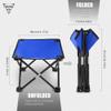Forbidden Road Camping Stool Portable Footrest for Hiking Fishing Backpacking Beach Travel - Capacity 220lbs (Blue, 14.17 * 11.8 inch) view 3