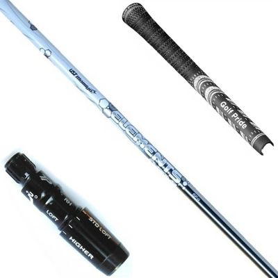 Elements Chrome 6 Driver Shaft - Choose Adapter - Includes Grip & TSF Ball Marker (Flex X Stiff) (Adapter Ping G25)