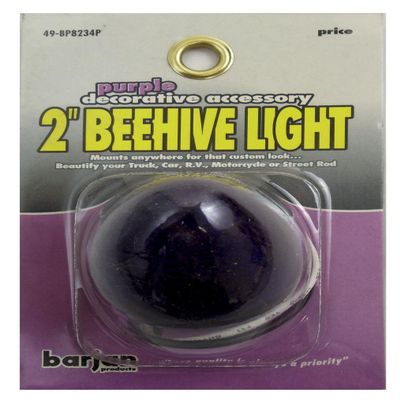 Barjan 049BP82343P 2 in. 12V Beehive Style Light44; Purple