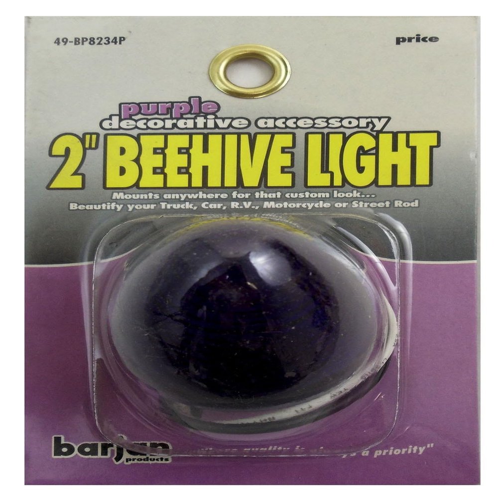 Barjan 049BP82343P 2 in. 12V Beehive Style Light44; Purple