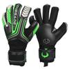 Renegade GK Vulcan Abyss Goalie Gloves with Pro-Tek Fingersaves | 3.5+3mm Hyper Grip & 4mm Duratek | Black & Green Goalkeeping Gloves (Size 9, Youth-Adult, Roll Cut, Level 3) view 1