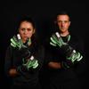 Renegade GK Vulcan Abyss Goalie Gloves with Pro-Tek Fingersaves | 3.5+3mm Hyper Grip & 4mm Duratek | Black & Green Goalkeeping Gloves (Size 9, Youth-Adult, Roll Cut, Level 3) view 3