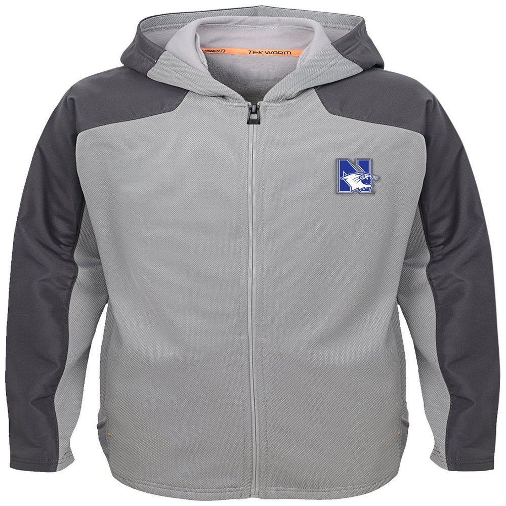 NCAA by Outerstuff NCAA Northwestern Wildcats Youth Boys "Delta" Full Zip Jacket, Magna Pique Heather, Youth Large(14-16)
