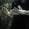 Renegade GK Talon Mirage Goalie Gloves with Pro-Tek Finger Savers | 4mm Hyper Grip & Duratek | White, Blue, Blue Soccer Goalkeeper Gloves (Size 8, Youth-Adult, Flat Cut, Level 2) view 2