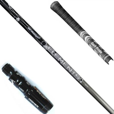 Elements Chrome Plus 5 Driver Shaft - Choose Adapter - Includes Grip & TSF Ball Marker (Flex Senior) (Adapter Ping G25)