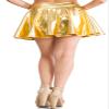 URBAN K Women's Shiny Metallic Liquid Mini Skirts and Shorts Costumes view 3