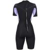 Henderson Women's 3mm Thermoprene Pro Back Zip Shorty Wetsuit, Black/Lavander, 22 view 4