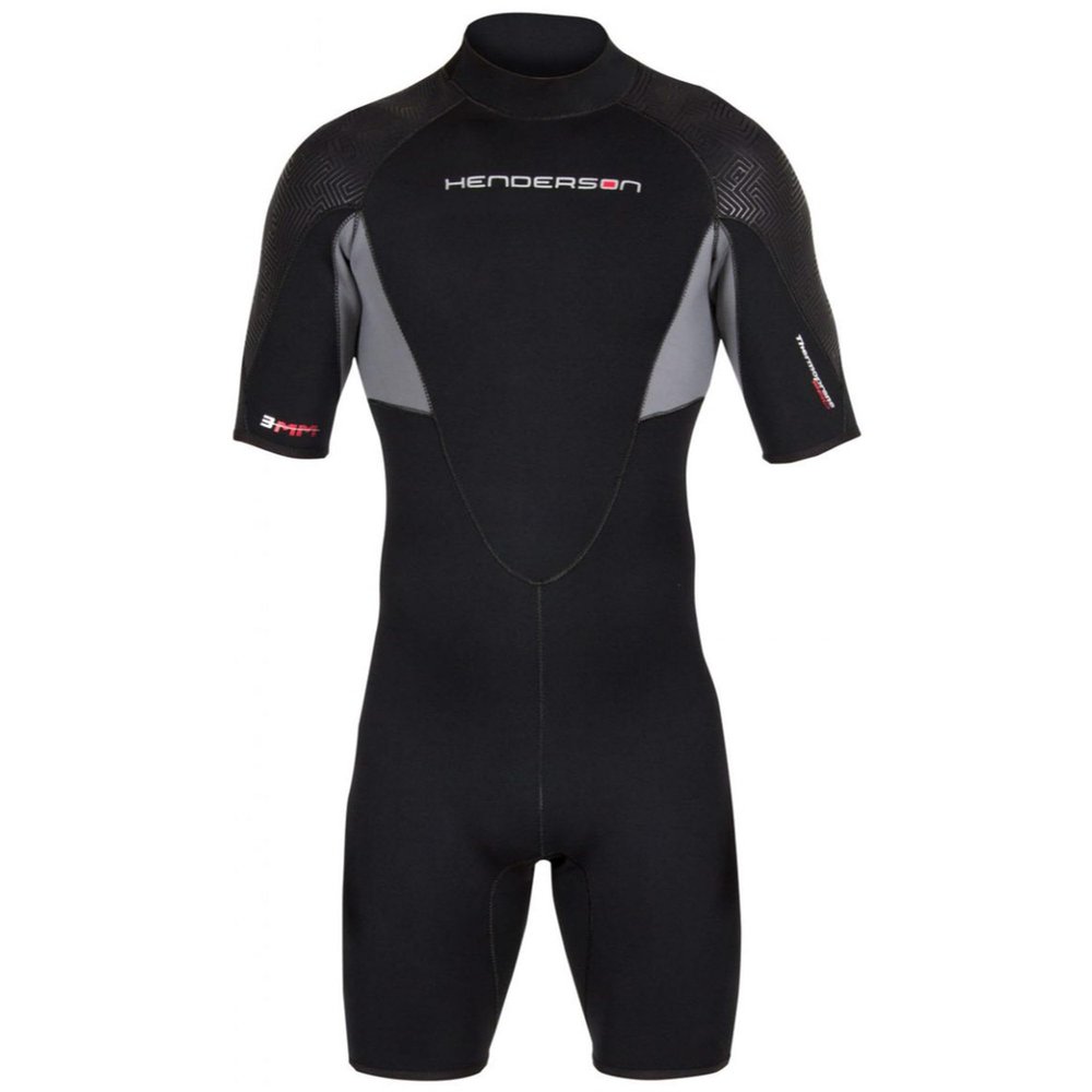 Henderson 3mm Thermoprene Pro Mens Back Zip Shorty, Black, L