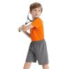 TopTie Big Boys Youth Soccer Short, 8 Inches Running Shorts with Pockets-Gray-L/ 14-16 view 2