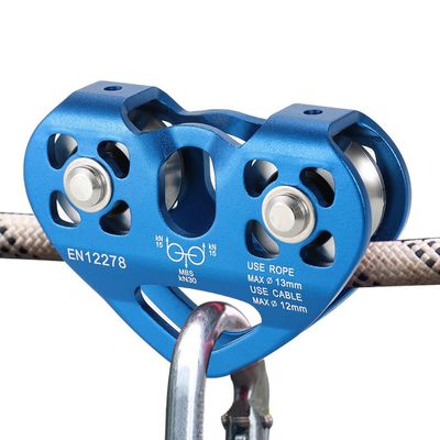 Lixada Zip Line Pulley 30KN Tandem Speed Double Pulley for 1/4 5/16 3/8 1/2 Cable Backyard Zipline, Hauling, Rigging and Commercial Purposes,Holds Upto 6700lbs