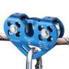 Lixada Zip Line Pulley 30KN Tandem Speed Double Pulley for 1/4 5/16 3/8 1/2 Cable Backyard Zipline, Hauling, Rigging and Commercial Purposes,Holds Upto 6700lbs view 1