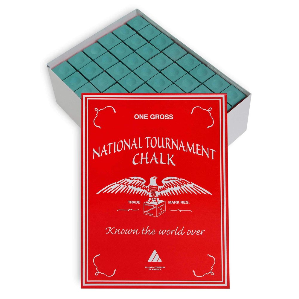 Silver Cup National Tournament Pool cue Billiard Premium Chalk - ONE Gross - 144 PCS - Green