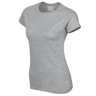 Legou Women's Cotton Solid-Color Short-Sleeve T-Shirt Gray L