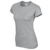Legou Women's Cotton Solid-Color Short-Sleeve T-Shirt Gray L view 1
