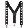 Baby Boys Adjustable Y Back Elastic Strong Clip Suspenders Outfit First Birthday Bloomers Bowtie set Navy & Red Heart view 2