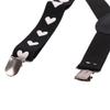 Baby Boys Adjustable Y Back Elastic Strong Clip Suspenders Outfit First Birthday Bloomers Bowtie set Navy & Red Heart view 4