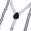 Baby Boys Adjustable Y Back Elastic Strong Clip Suspenders Outfit First Birthday Bloomers Bowtie set Black White Striped view 3