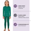 Rocky Thermal Underwear Kids Girls Thermal Underwear Set Long Johns kid Thermals Kid Base Layer kids thermals top bottom set, Jade, Large, Standard-185 GSM, THERMALS SET view 2