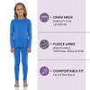 Rocky Thermal Underwear Kids Girls Thermal Underwear Set Long Johns kid Thermals Kid Base Layer kids thermals top bottom set, Blue, X-Large, Standard-185 GSM, THERMALS SET view 2