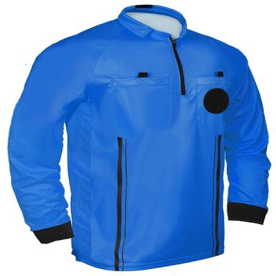 New! 2018 Soccer Referee Jersey Full Sleeve (2018 Blue, Adult Extra Large)