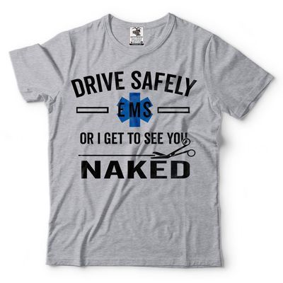 Silk Road Tees Paramedic T-Shirt Funny EMS EMT Occupation Tee Shirt Medium Gray