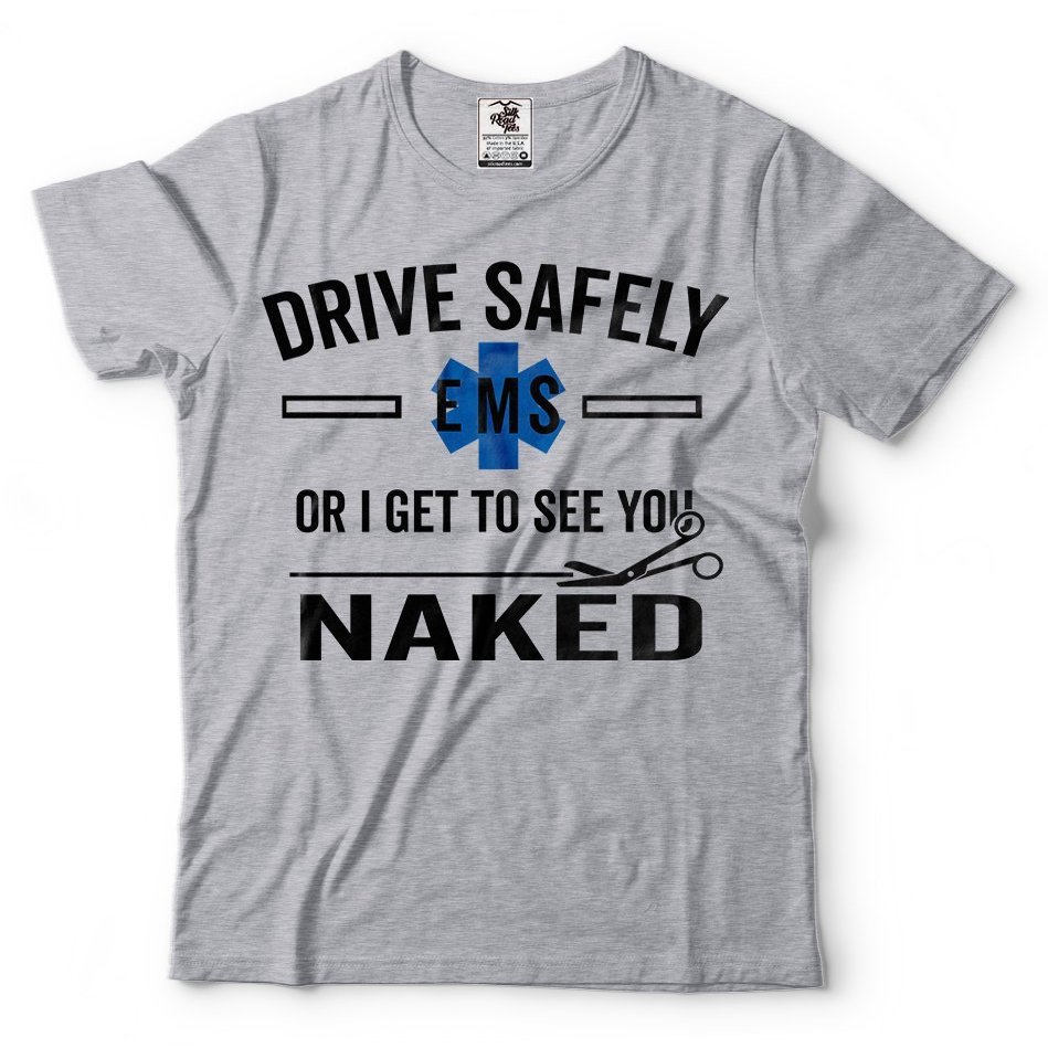 Silk Road Tees Paramedic T-Shirt Funny EMS EMT Occupation Tee Shirt Medium Gray