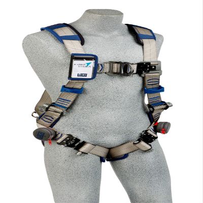 3M DBI-Sala Exofit STRATA Vest-Style Climbing Harness 1112486, Grey, Blue, Medium, 1 Ea