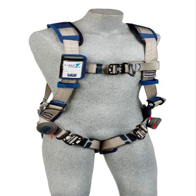 3M DBI-Sala Exofit STRATA Vest-Style Climbing Harness 1112506, Grey, Blue, Medium, 1 Ea