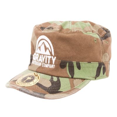 Gravity Outdoor Adjustable Cadet Hat, Camouflage/White