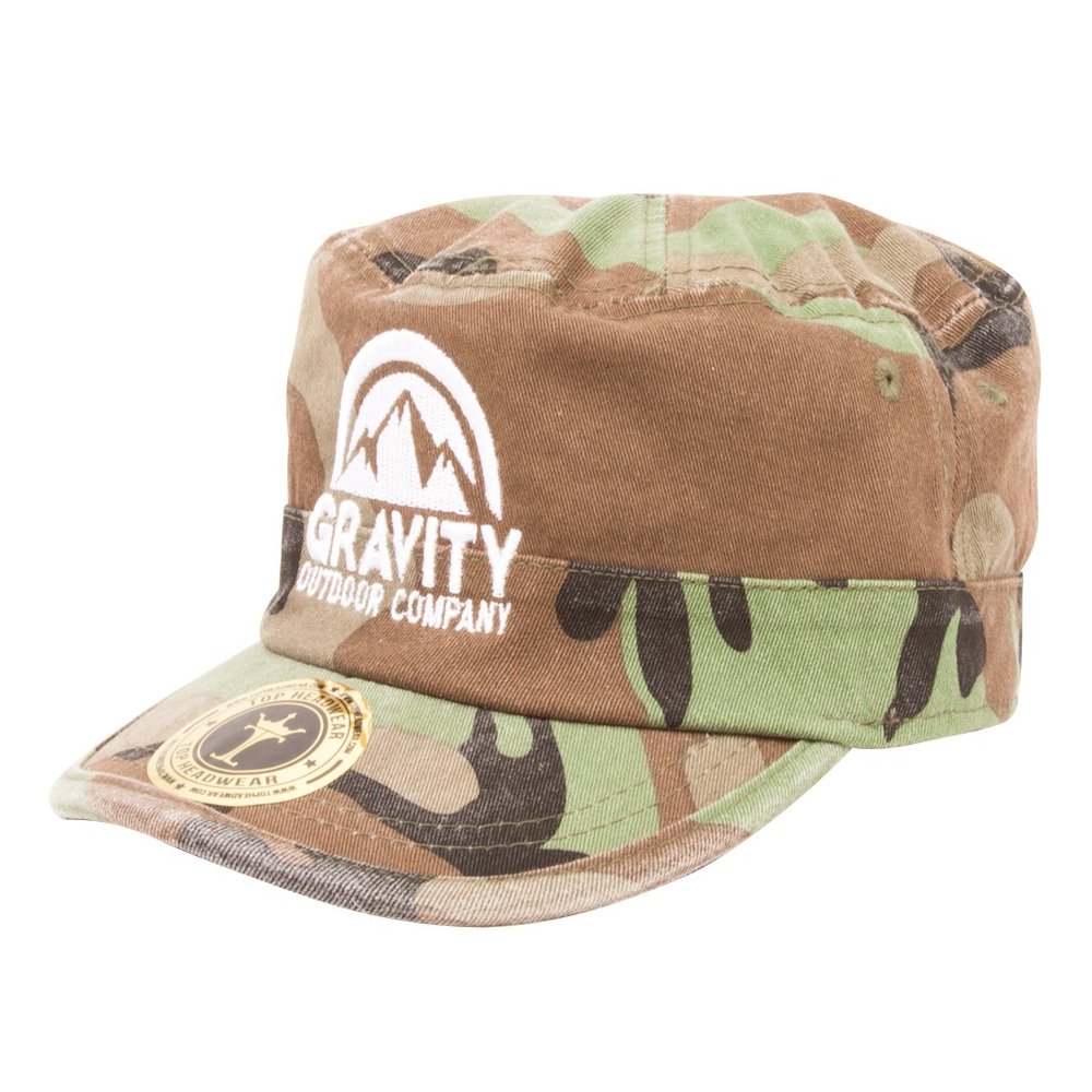Gravity Outdoor Adjustable Cadet Hat, Camouflage/White