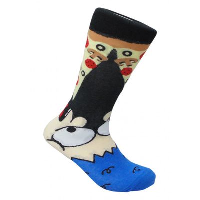 FineFit Man Cave Trouser Socks - One Size, Eat Pizza