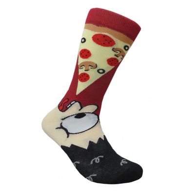 FineFit Man Cave Trouser Socks - One Size, Eat Pizza_A