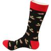 FineFit Man Cave Trouser Socks - One Size, Hot Dogs on Black view 1