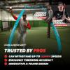 PowerNet Portable Baseball Practice Net for Pitching and Hitting, Outdoor Softball Training Equipment, Pop Up Batting Cage Net Coach Shield, 7 FT A-Frame Screen (Sky Blue) view 2