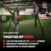 PowerNet Portable Baseball Practice Net for Pitching and Hitting, Outdoor Softball Training Equipment, Pop Up Batting Cage Net Coach Shield, 7 FT A-Frame Screen (Green) view 2