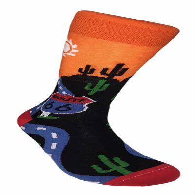 FineFit Man Cave Trouser Socks - One Size, Route 66