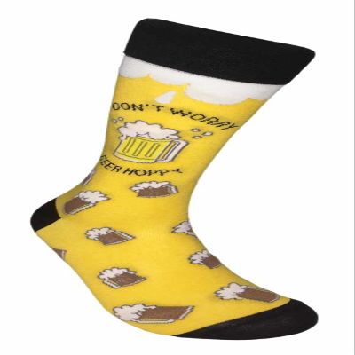 FineFit Man Cave Trouser Socks - One Size, Beer Hoppy