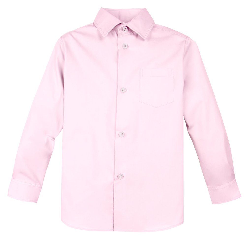 Spring Notion Big Boys' Long Sleeve Dress Shirt 5 Marshmallow Pink