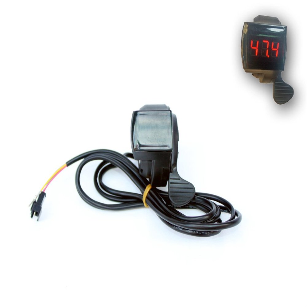 Bike Controller Key Lock Switch Display Voltage Number Scooter Indicator and Thumb Accelerator (Thumb Throttle)