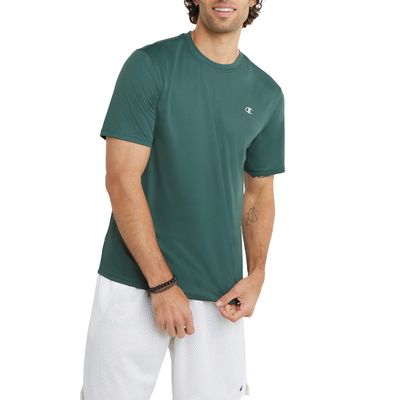 Champion Mens Athletic T-Shirt Lightweight, Moisture-Wicking, Anti-Odor, Inclusive Fit (S4XL), Dark Green, Medium